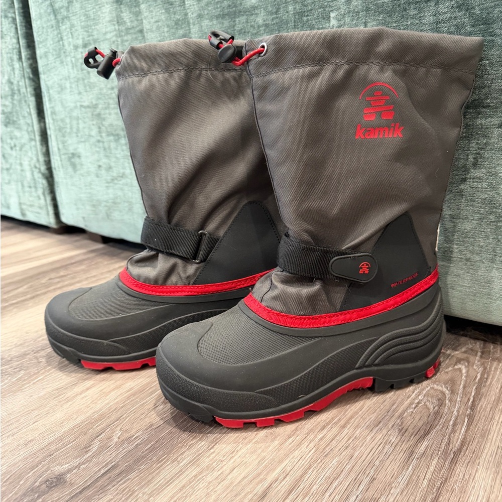 Kamik Kids Snow Boots - Black and Red